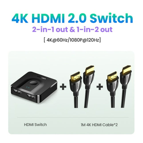 8K HDMI Switch & Splitter, Female-Female HDMI Cable with 4K Support, CE/FCC/RoHS Certified