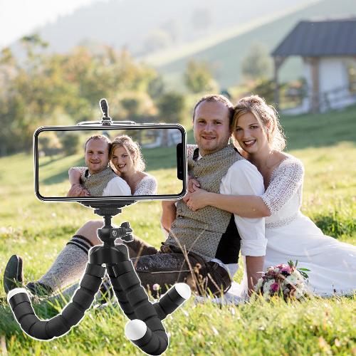 Octopus Tripod with Flexible Legs and Universal Phone Holder - Compatible with iPhone and Android