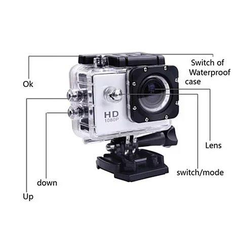 All PRO 1080P HD Action Sports Camera with WiFi and 18 Accessories