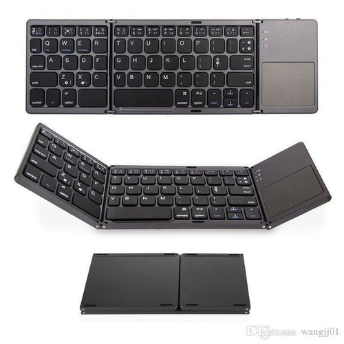 Portable Fold-Up Bluetooth Keyboard - Compact, Wireless, Travel-Friendly