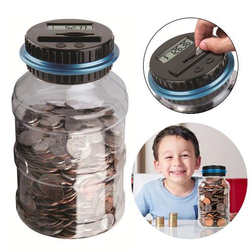 Digital Coin Counting Money Box with LCD Display - Accurate Savings Tracker