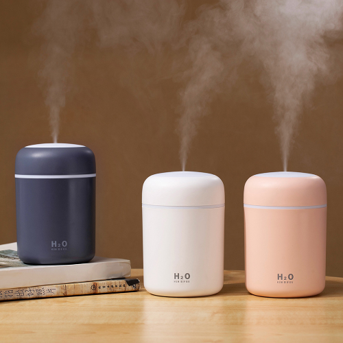 Mini Air Humidifier and Aroma Oil Diffuser with 300ml Water Tank and Colorful Night Light