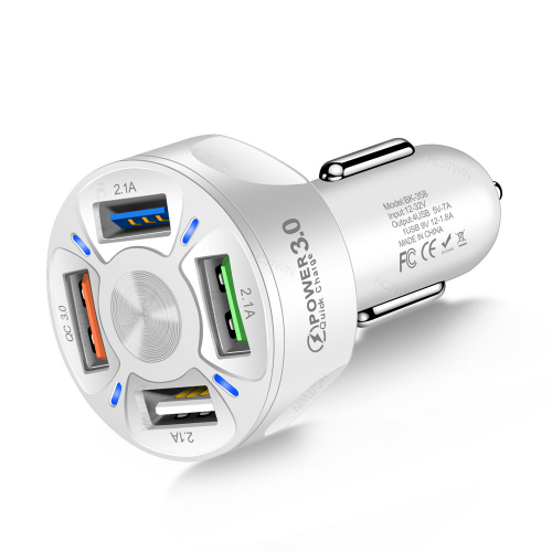 4-Port USB Car Charger 7A QC3.0