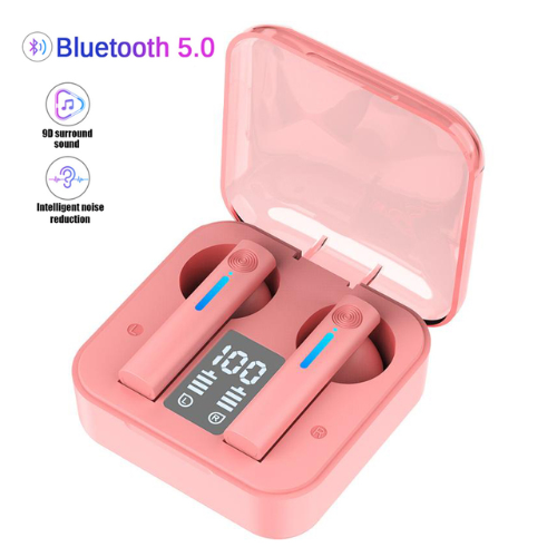 Bluetooth 5.0 TWS Earbuds with LED Display and Built-In Microphone