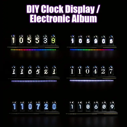 Smart Retro LED Nixie Tube Clock - Cyberpunk Design with APP Control