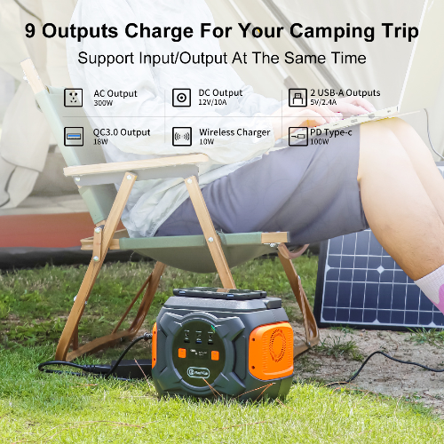 320W Portable Emergency Power Supply with Wireless Charger