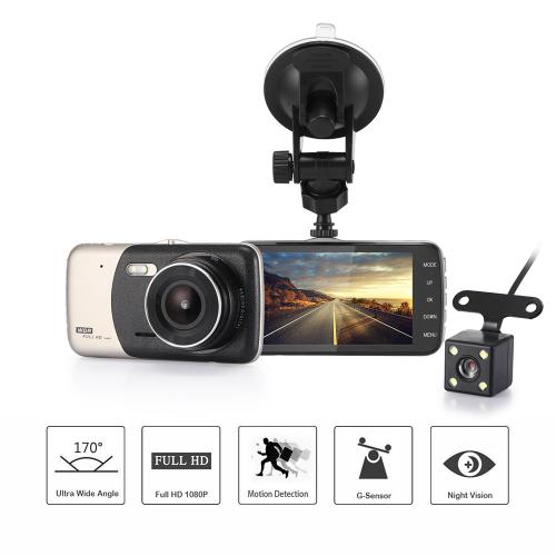 4" Dual Lens 1080P FHD 1.0MP Dash Cam