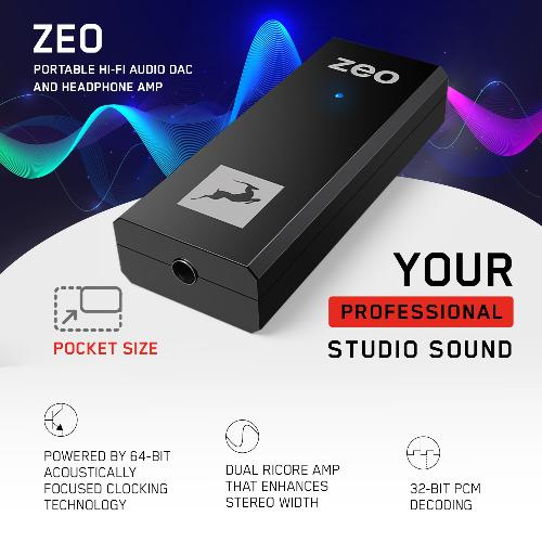 Antelope Audio ZEO Portable Hi-Fi DAC and Headphone Amplifier - High-Quality Audio Converter and Amp