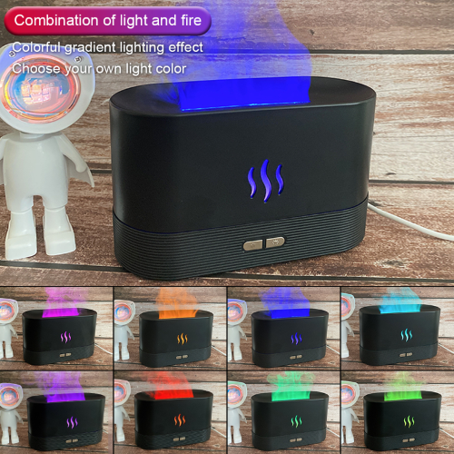 Colorful Flame USB Aroma Diffuser – Multi-Function Air Humidifier with LED Lights