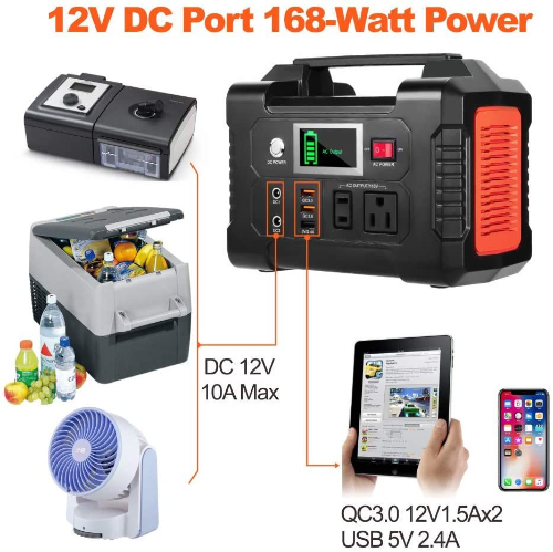 200W Portable Power Station, 40800mAh Outdoor Generator, Backup Energy Supply for Camping and Emergency Use