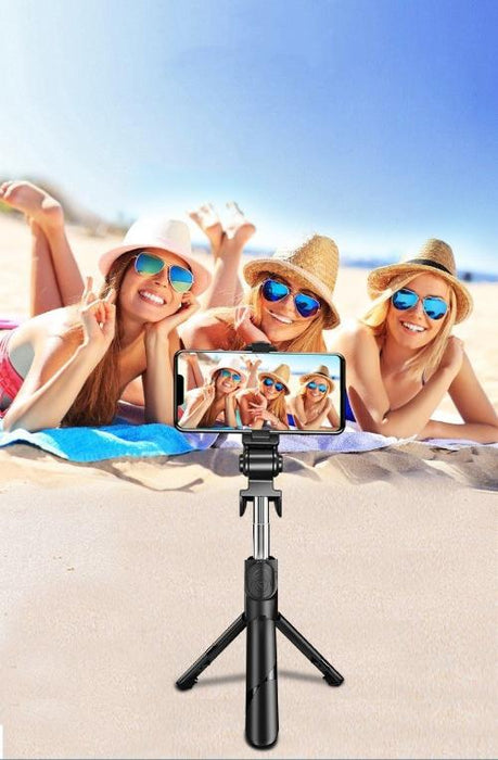 3 In 1 Tripod Bluetooth Selfie Stick with Fill Light for Smartphones