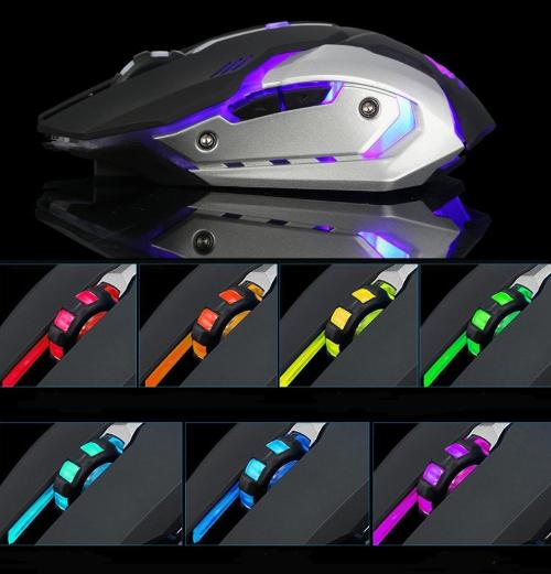 Rechargeable X7 Wireless Silent LED Backlit Ergonomic Gaming Mouse