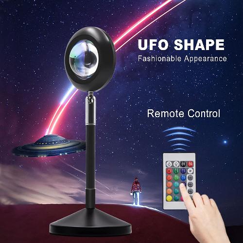 RGB Sunset Lamp with Remote Control - 16 Colors and 4 Dynamic Modes