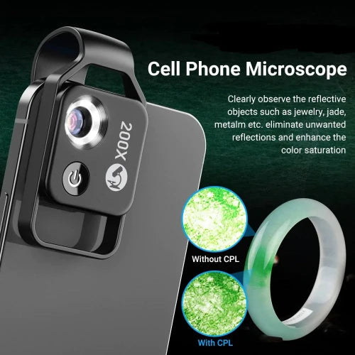 Dragon 200X Mobile Phone Digital Zoom Lens - High-Resolution Telephoto Camera Attachment