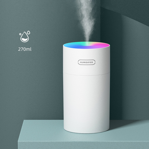 Compact Ultrasonic Humidifier with Colorful Atmosphere Lights – Dual Spray Modes, Low Noise, and Car-Friendly