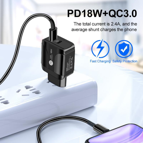 QC3.0+PD18W Fast Charging Mobile Phone Charger - Universal Adapter