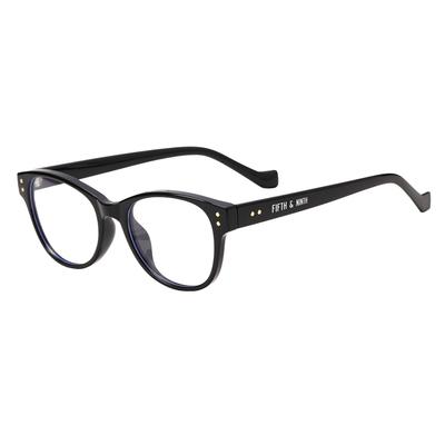 Montreal Blue Light Glasses with Oval Frame and Transparent Travel Case