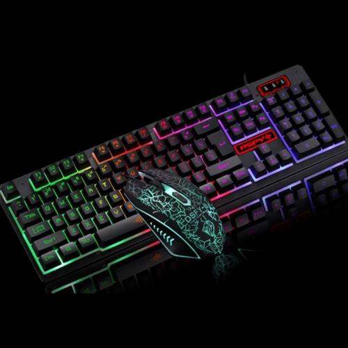 Z4 104 Keys LED Flame Gaming Keyboard and Mouse Combo