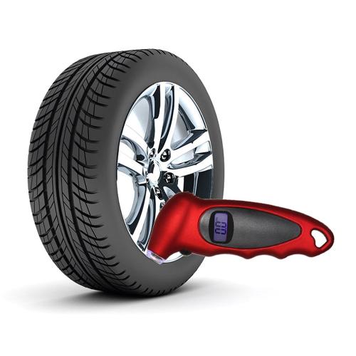 Premium Digital Tire Pressure Gauge with LCD Display and Blue Backlight for Accurate Readings