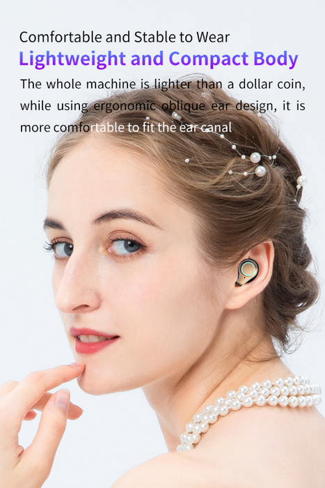 Surround Sound Wireless Earbuds with LED Display and Flashlight