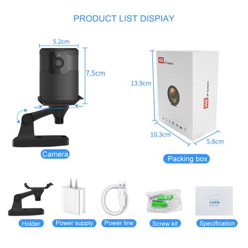 HD 1080P 2MP Wireless Mini WiFi IP Camera with Night Vision