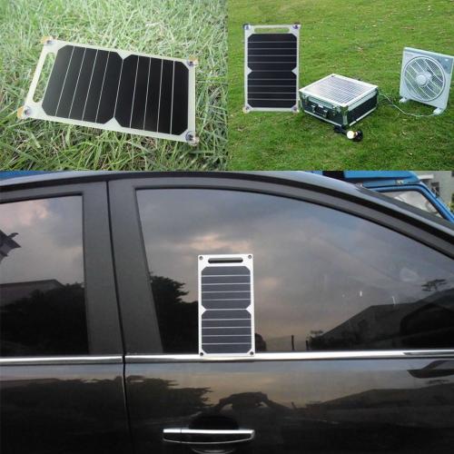 Portable 10W Solar Charger with USB Output for Mobile Devices