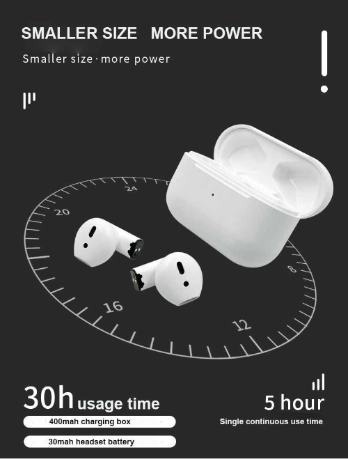 Compact TWS Earbuds with Fast Charging