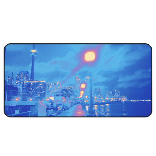 Toronto Harbour View Desk Mat - 4mm Thick Neoprene with Anti-Slip Backing