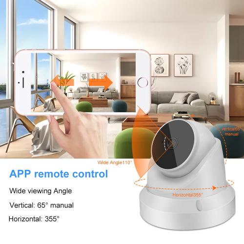 HD WiFi Security Camera with Electronic PTZ, Night Vision, and Two-Way Audio