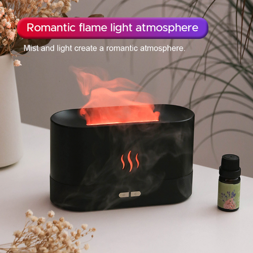 Colorful Flame USB Aroma Diffuser – Multi-Function Air Humidifier with LED Lights