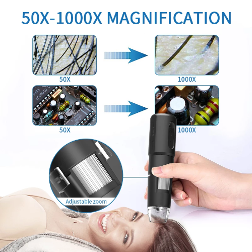 1000X Digital WiFi Microscope Portable Magnifier Camera for Android and iOS