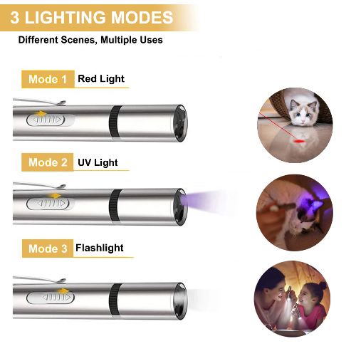 7-in-1 Interactive Cat Toy with Laser Pointer and USB Charging – Multifunctional Pet Plaything