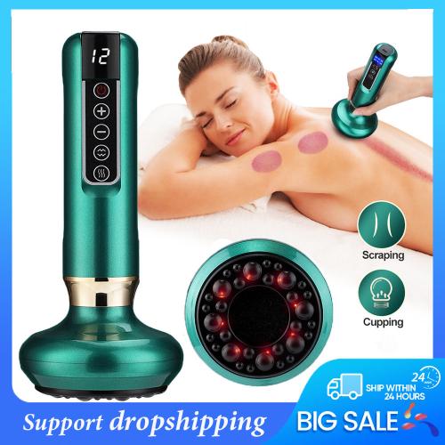 Electric Cupping Massager with Vacuum Suction for Gua Sha and Anti-Cellulite Therapy