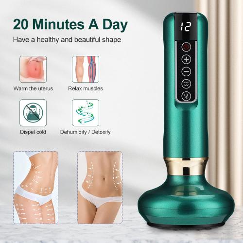 Electric Cupping Massager with Vacuum Suction for Gua Sha and Anti-Cellulite Therapy