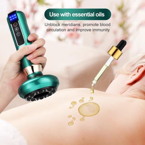 Electric Cupping Massager with Vacuum Suction for Gua Sha and Anti-Cellulite Therapy