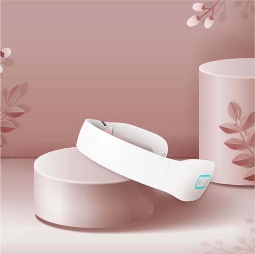 Smart Neck Massager with Heat – Adjustable Shiatsu and Kneading Modes, White