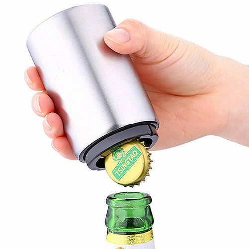 Automatic Magnetic Bottle Opener - Stainless Steel, Set of 2