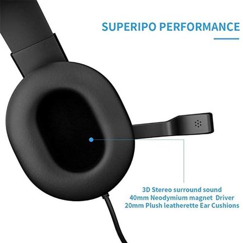 Space G3600 Wired Stereo Gaming Headset – High-Performance Gaming Headphones with Surround Sound and Noise-Canceling Microphone