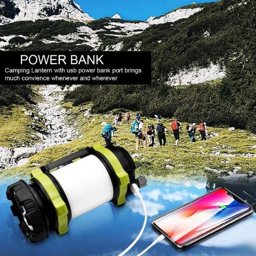 Handheld Multifunction LED Waterproof Camping Lantern with Rechargeable Battery