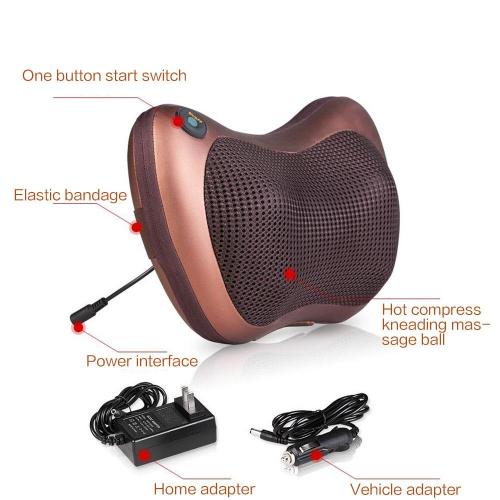 Portable Relaxation Massage Pillow with Infrared Heating and Dual Massage Modes