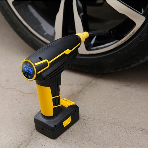 Portable Tire Inflator Air Pump with Digital Pressure Gauge, LED Light, and USB Power Bank