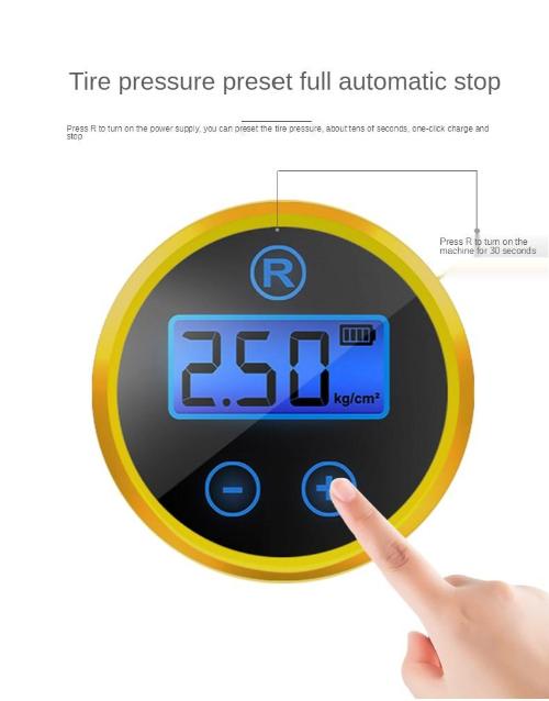 Portable Tire Inflator Air Pump with Digital Pressure Gauge, LED Light, and USB Power Bank