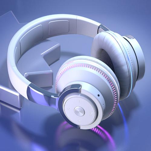 TX-Alpha Wireless Bluetooth 5.1 Gaming Headset with Heavy Bass and RGB Lighting