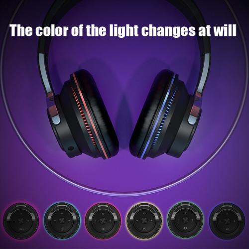 TX-Alpha Wireless Bluetooth 5.1 Gaming Headset with Heavy Bass and RGB Lighting