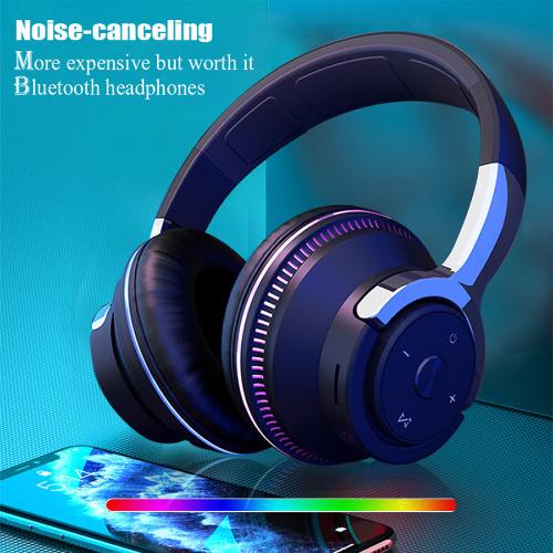 TX-Alpha Wireless Bluetooth 5.1 Gaming Headset with Heavy Bass and RGB Lighting