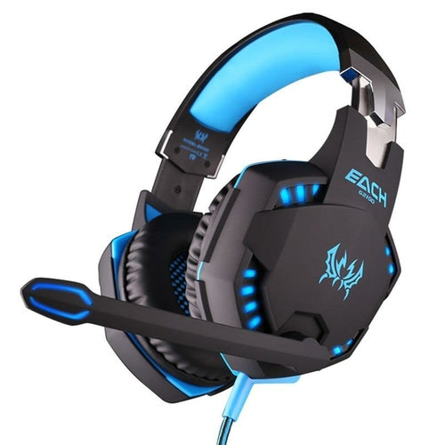 LED Vibration Gaming Headset with Mic and 50mm Drivers