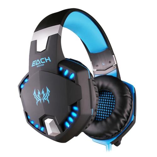 LED Vibration Gaming Headset with Mic and 50mm Drivers