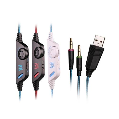 LED Vibration Gaming Headset with Mic and 50mm Drivers