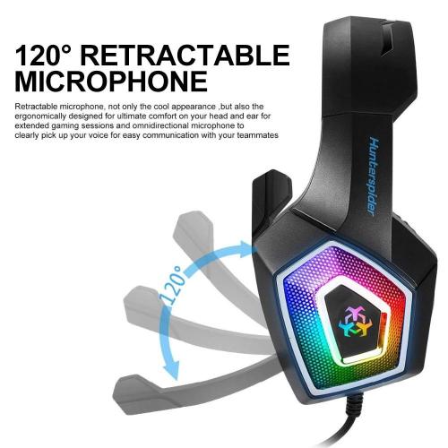 Stereo RGB Gaming Headset with Noise-Canceling Microphone